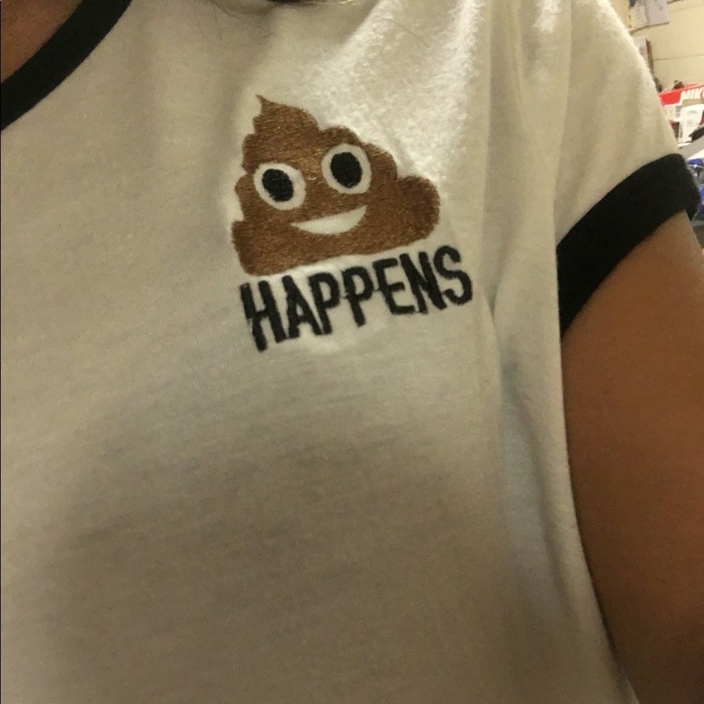 White and black t-shirt